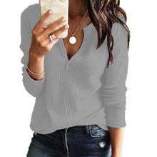 Load image into Gallery viewer, Summer V Neck Soft Cozy T-Shirt
