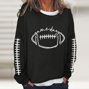 Women's Gameday Football Lover Casual Long-Sleeve T-Shirt