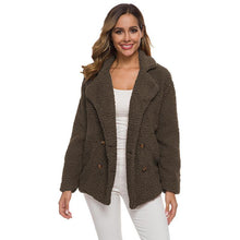 Load image into Gallery viewer, Warm Plush Coat Lapel Jacket

