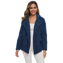 Load image into Gallery viewer, Warm Plush Coat Lapel Jacket
