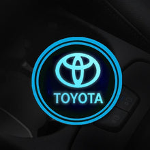 Load image into Gallery viewer, 7 Colors Led Changing USB Charging Car Logo Cup Lights up Holder
