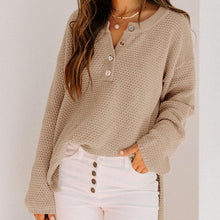 Load image into Gallery viewer, Button Solid Sweater
