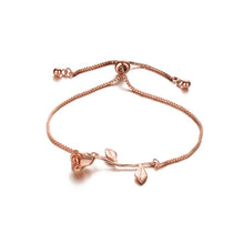 Load image into Gallery viewer, Rose Flower Charm Bracelet

