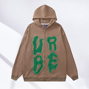 Letter Embroidered Hoodie