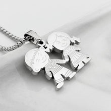 Load image into Gallery viewer, Boy And Girl Stainless Steel Pendant
