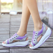 Load image into Gallery viewer, Breathable Platform Sandals with Wedge Heel

