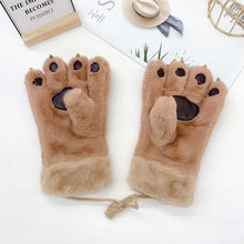Load image into Gallery viewer, Plush bear claw gloves
