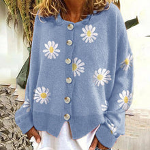 Load image into Gallery viewer, Knit Sweater Button Long Sleeve Loose Cardigan
