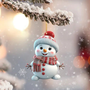 Acrylic Snowman Stacked Christmas Ornaments