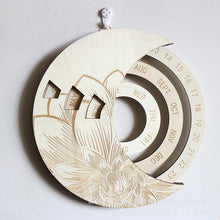 Load image into Gallery viewer, Wooden Wall Mounted Moon Calendar
