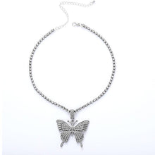 Load image into Gallery viewer, Crystal Pave Butterfly Pendant Necklace
