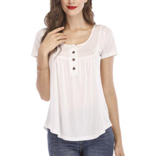 Load image into Gallery viewer, Casual Short Sleeve Button Top for Women
