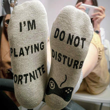 Load image into Gallery viewer, Do Not Disturb I'm Playing Fortnite Funny Cotton Socks, 1 Pair
