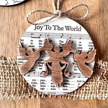 Load image into Gallery viewer, Music Sheet Nativity Ornament
