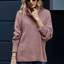 Load image into Gallery viewer, Solid Color Stand Collar Sweater
