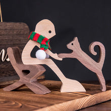 Load image into Gallery viewer, Gift For Pet Lovers - Wood Sculpture Table Ornaments - The Love Between You And Your Fur-Friend
