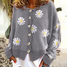 Load image into Gallery viewer, Knit Sweater Button Long Sleeve Loose Cardigan
