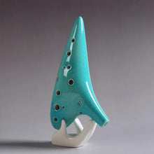Load image into Gallery viewer, [HOT SALE]-12 Holes Ocarina Alto C Smoldering Ceramic Submarine SharpChain +Display BaseS
