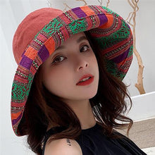 Load image into Gallery viewer, Wide Brim Cotton Summer Hat
