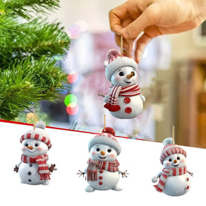 Acrylic Snowman Stacked Christmas Ornaments