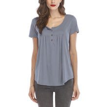 Load image into Gallery viewer, Casual Short Sleeve Button Top for Women
