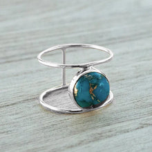Load image into Gallery viewer, Natural Turquoise Gold Ring
