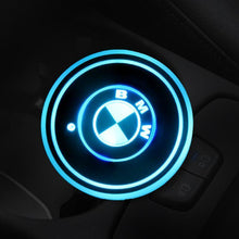 Load image into Gallery viewer, 7 Colors Led Changing USB Charging Car Logo Cup Lights up Holder
