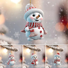 Load image into Gallery viewer, Acrylic Snowman Stacked Christmas Ornaments
