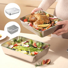 Load image into Gallery viewer, Stainless Steel Square Plate (With Lid)
