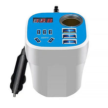 Load image into Gallery viewer, Car Mounted Cup Type Inverter Converter QC Charger
