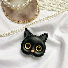 Load image into Gallery viewer, 3D Cute Kitten Phone Holder with mini Mirror
