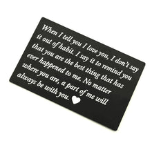 Load image into Gallery viewer, Stainless Steel Cards Lettering Gift Wallet Holder
