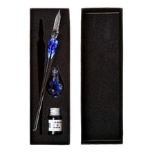 Load image into Gallery viewer, Glass Calligraphy Pen Set with Ink and Pen Rest

