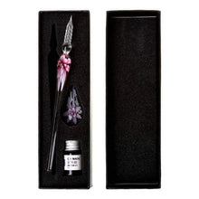 Load image into Gallery viewer, Glass Calligraphy Pen Set with Ink and Pen Rest
