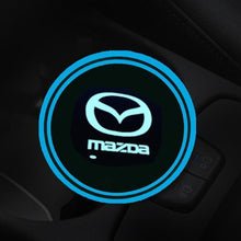 Load image into Gallery viewer, 7 Colors Led Changing USB Charging Car Logo Cup Lights up Holder
