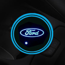 Load image into Gallery viewer, 7 Colors Led Changing USB Charging Car Logo Cup Lights up Holder
