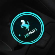 Load image into Gallery viewer, 7 Colors Led Changing USB Charging Car Logo Cup Lights up Holder
