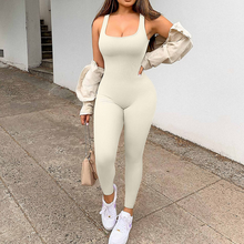 Load image into Gallery viewer, One Piece Tank Top Thigh Slimming Workout Jumpsuit
