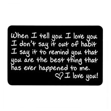 Load image into Gallery viewer, Stainless Steel Cards Lettering Gift Wallet Holder

