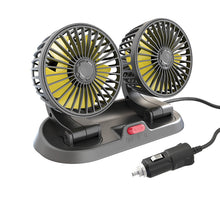 Load image into Gallery viewer, Dual Head Car Auto Cooling Air Circulator Fan
