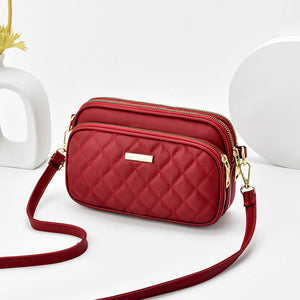 Triple Zip Crossbody Bag