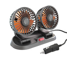 Load image into Gallery viewer, Dual Head Car Auto Cooling Air Circulator Fan
