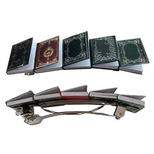 Load image into Gallery viewer, 📗📕📔📙Miniature book hair clip barrette
