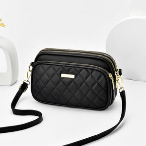 Triple Zip Crossbody Bag