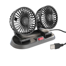 Load image into Gallery viewer, Dual Head Car Auto Cooling Air Circulator Fan
