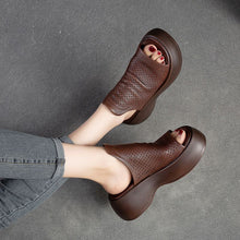 Load image into Gallery viewer, Women’s Breathable Hollowed-out Leather Sandals
