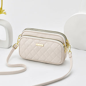 Triple Zip Crossbody Bag