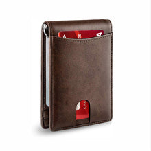 Load image into Gallery viewer, Genuine Leather Anti-theft Swipe Card Holder
