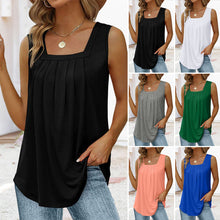 Load image into Gallery viewer, Square Neck Sleeveless Tank Top
