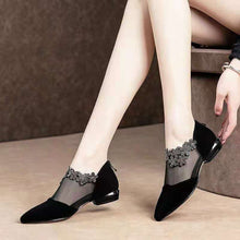 Load image into Gallery viewer, RHINESTONE STONE HOLLOW HEEL SHOES
